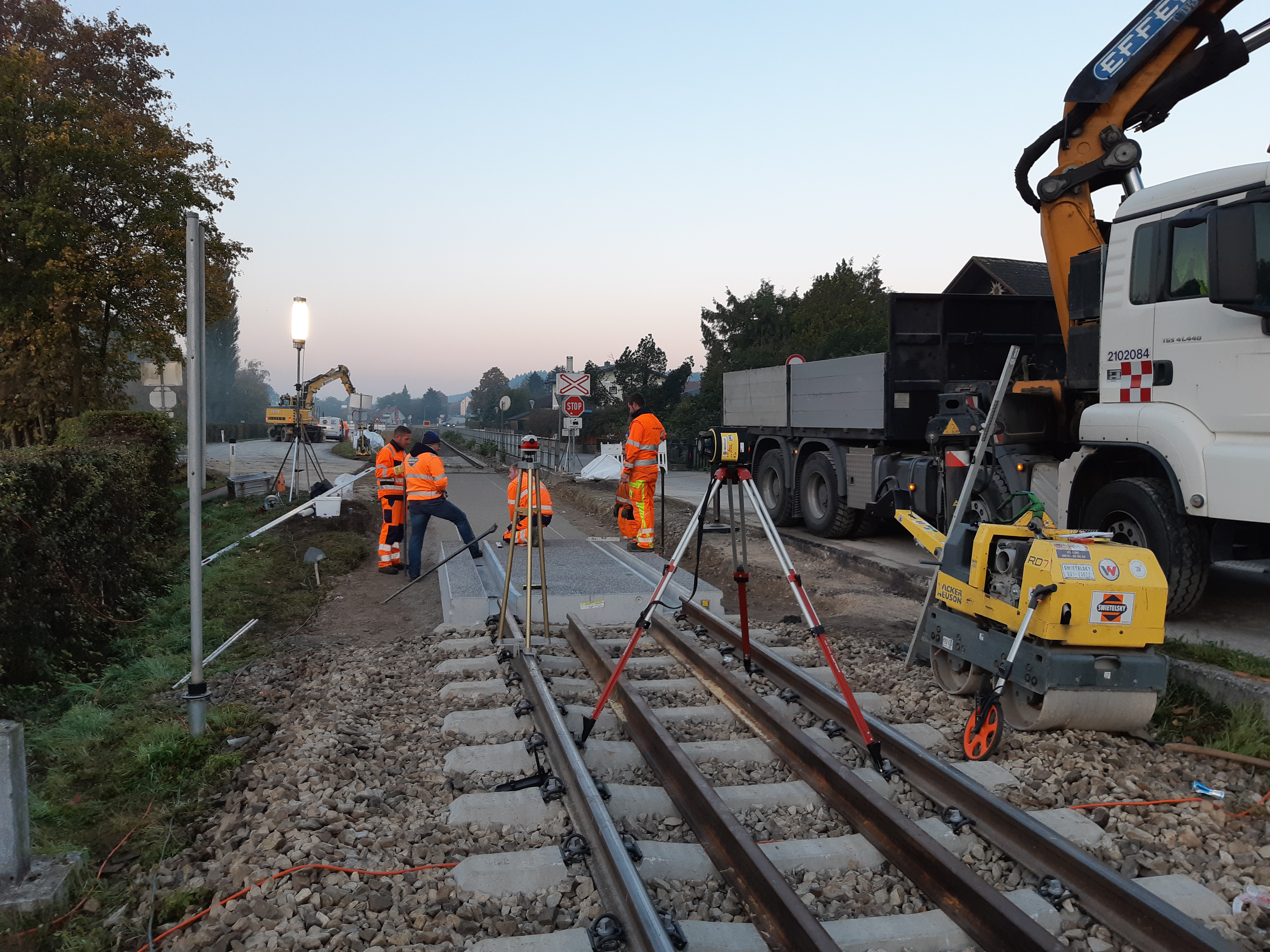 Erneuerung EK mit Gleistragplatten - Izgradnja željezničke infrastrukture