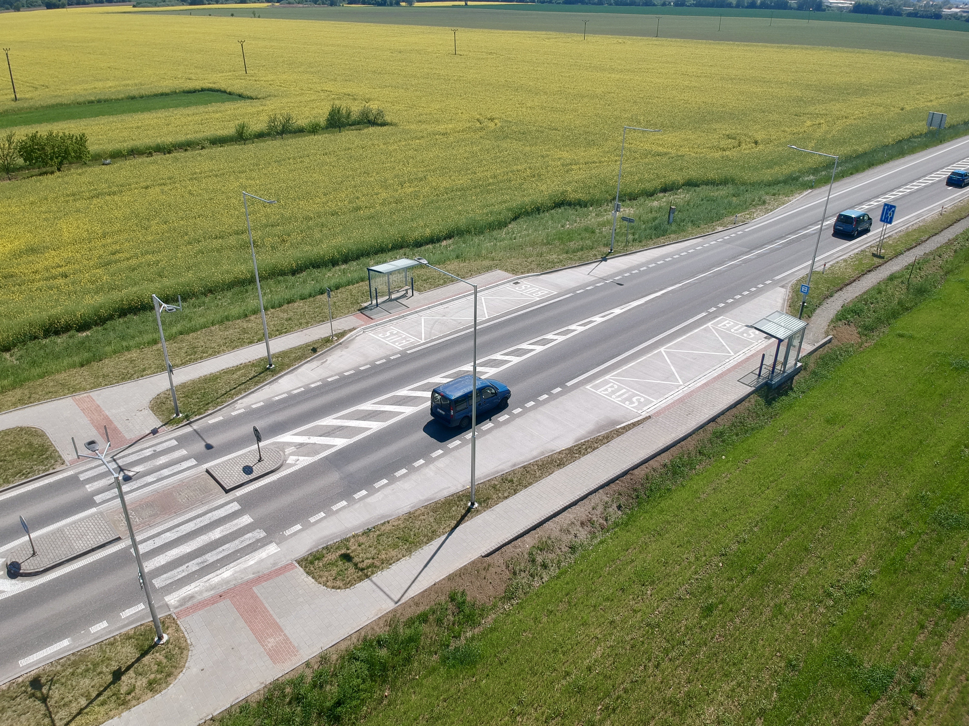 Spytihněv – autobusová zastávka - Izgradnja cesta i mostova