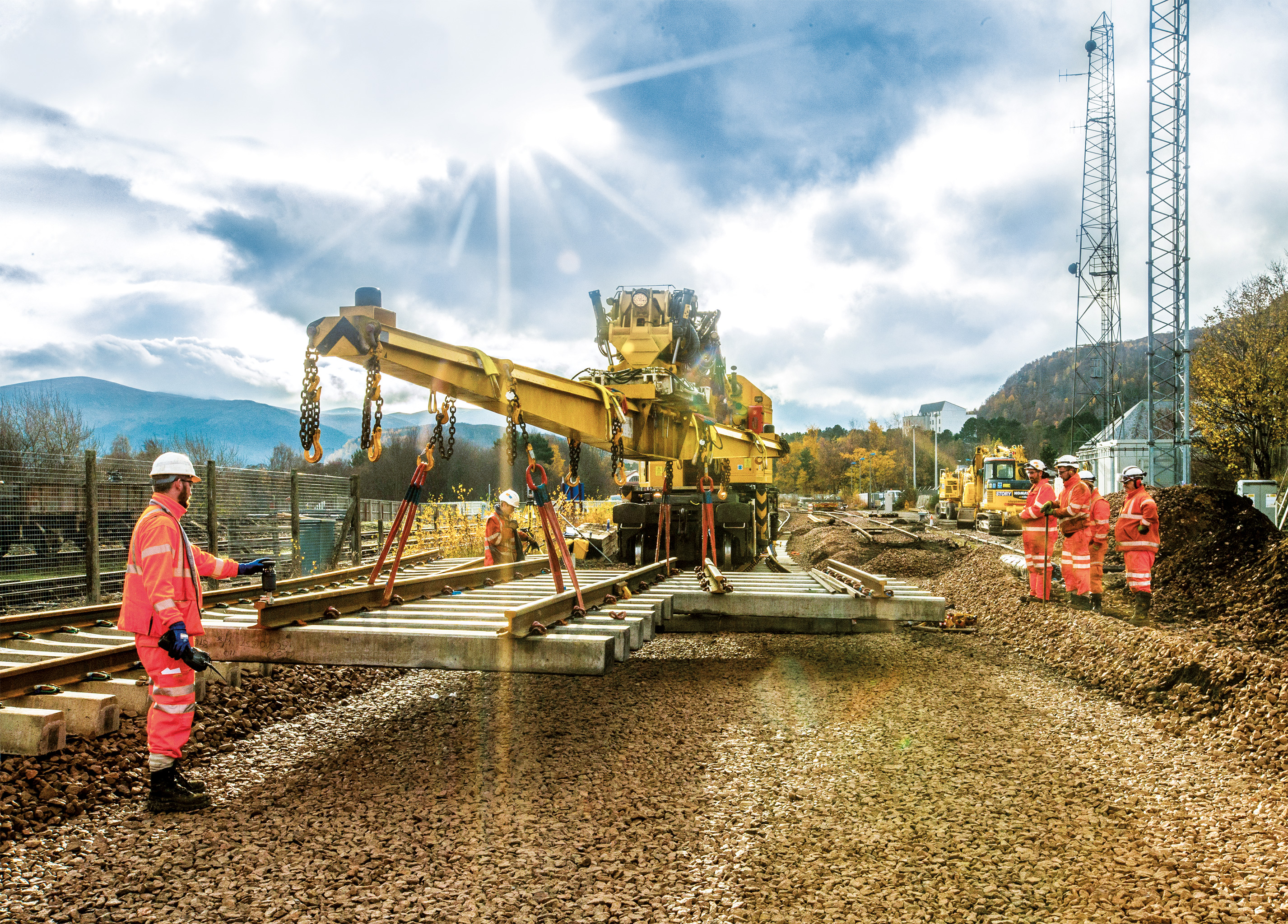 Track works, Highland - Izgradnja željezničke infrastrukture