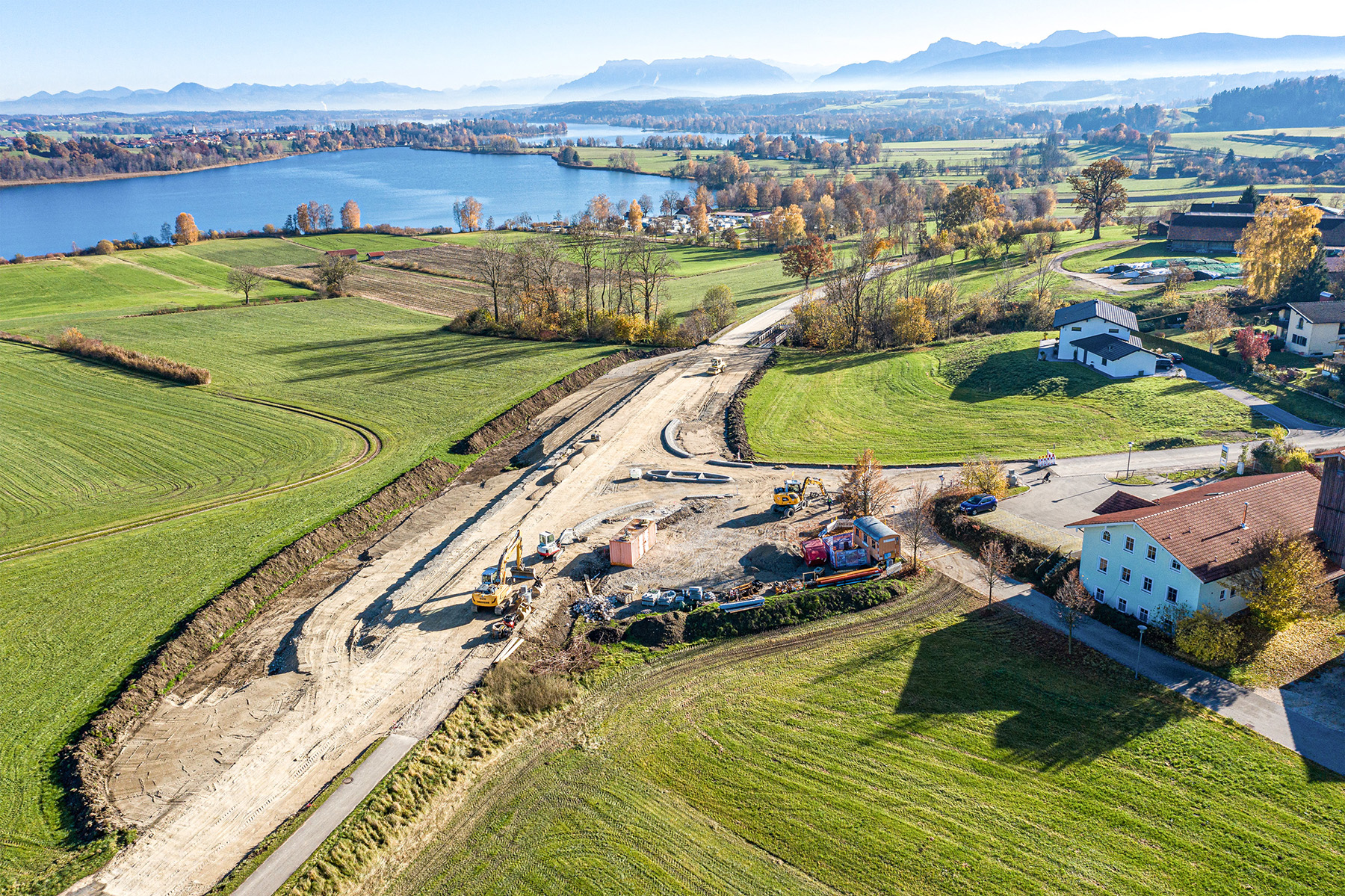 Straßenbau, Taching am See - Izgradnja cesta i mostova