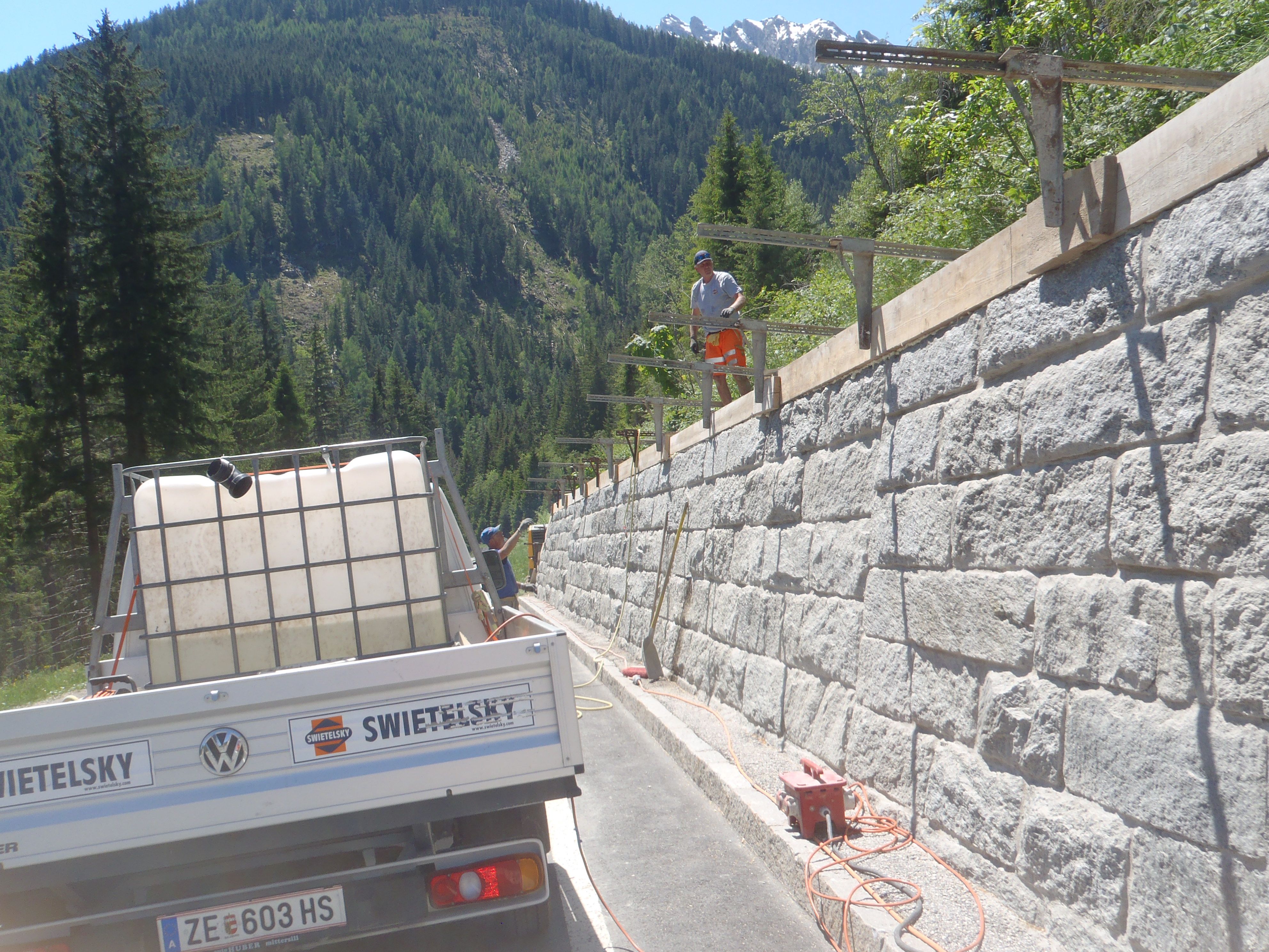 Mauersanierung an der Gerlos Alpenstraße in Krimml - Izgradnja cesta i mostova