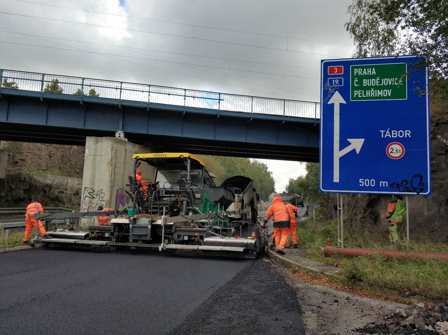 Silnice I/19, Tábor – rekonstrukce mimoúrovňové křižovatky s dálnicí D3 - Izgradnja cesta i mostova