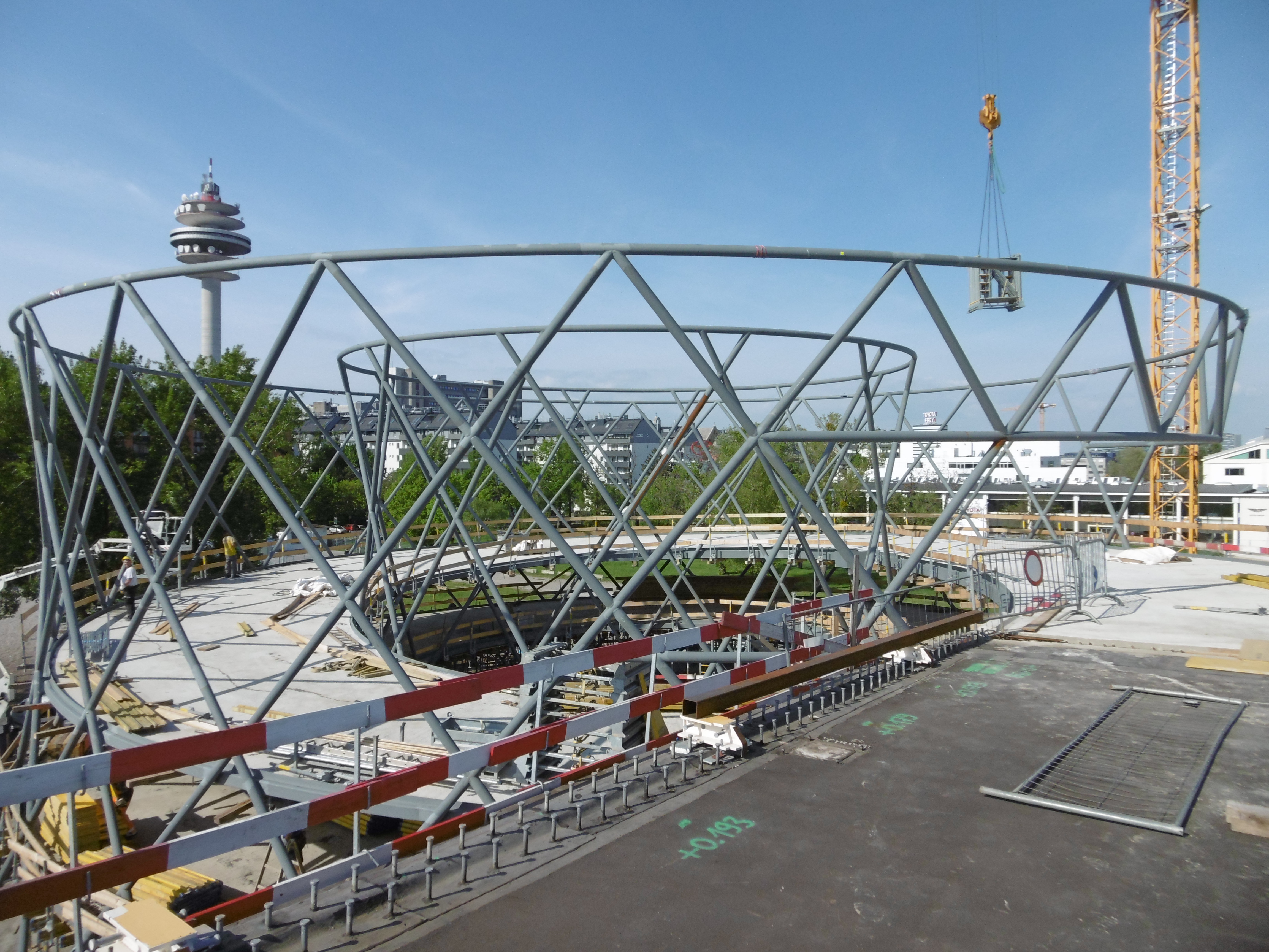 Südbahnhofbrücke Rampe Nord & Wendel - Visokogradnja