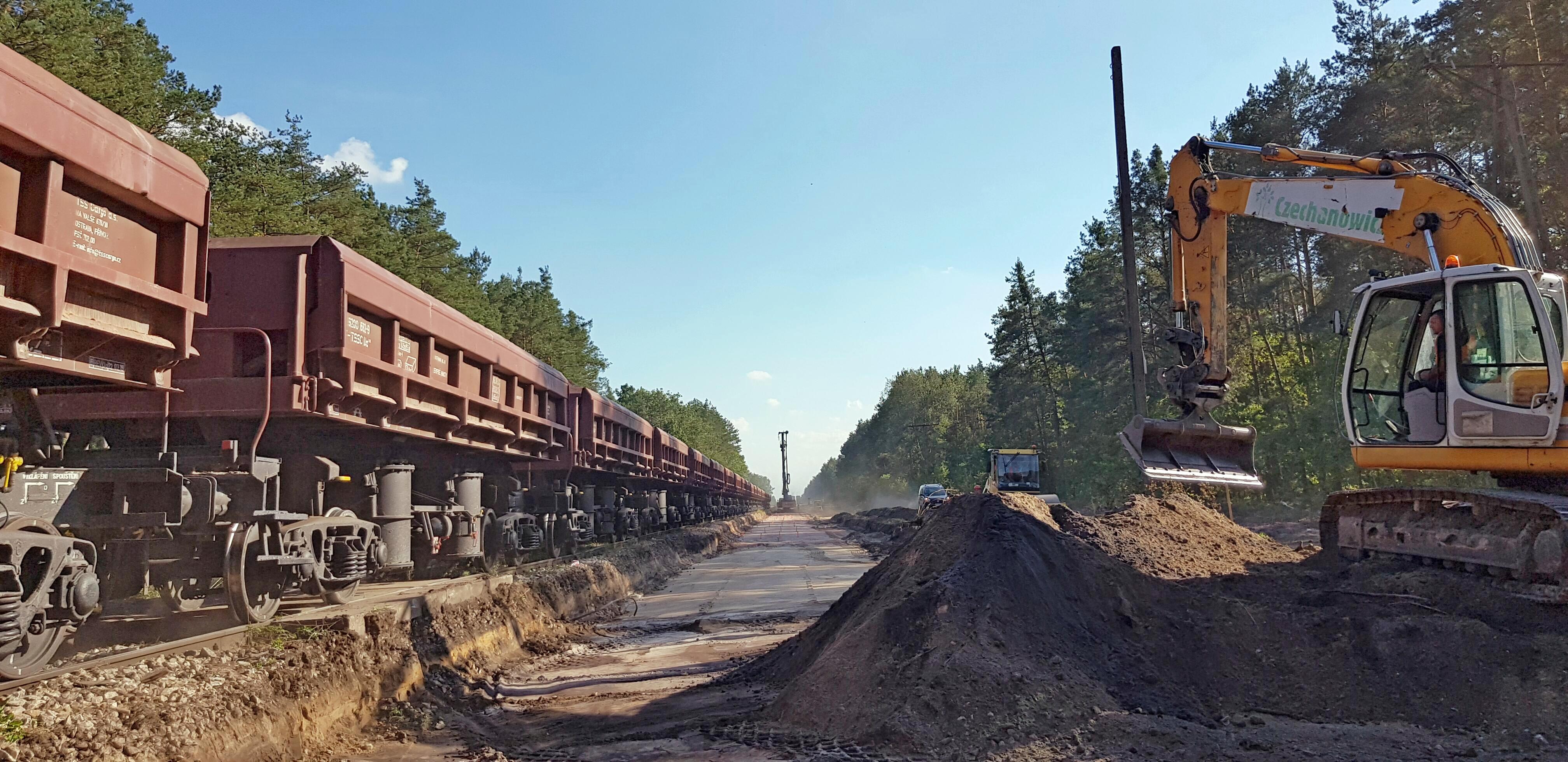Linia 8 – odcinek Warka – Radom - Izgradnja željezničke infrastrukture