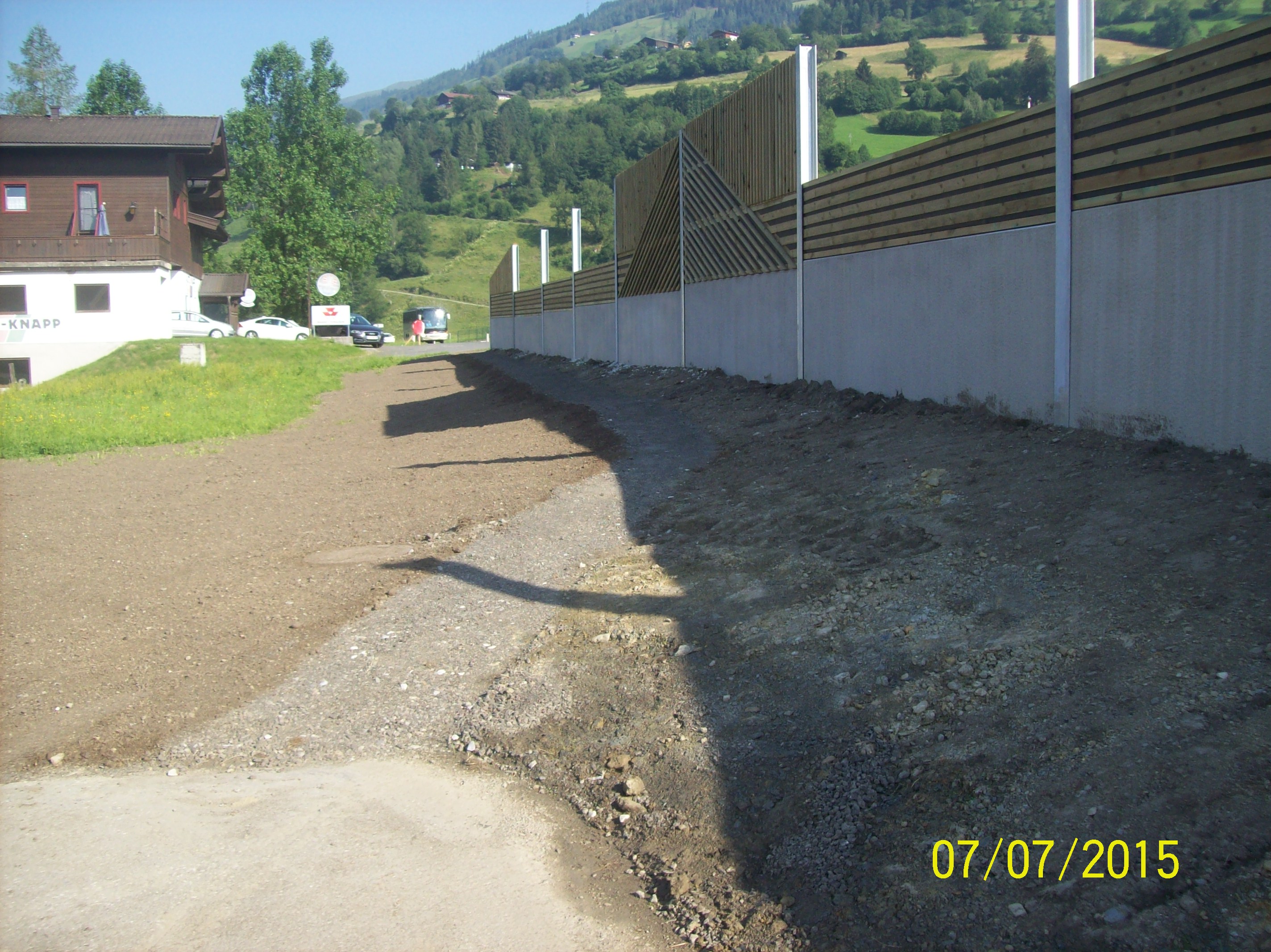 Lärmschutzwand an der B168 in Niedernsill - Niskogradnja