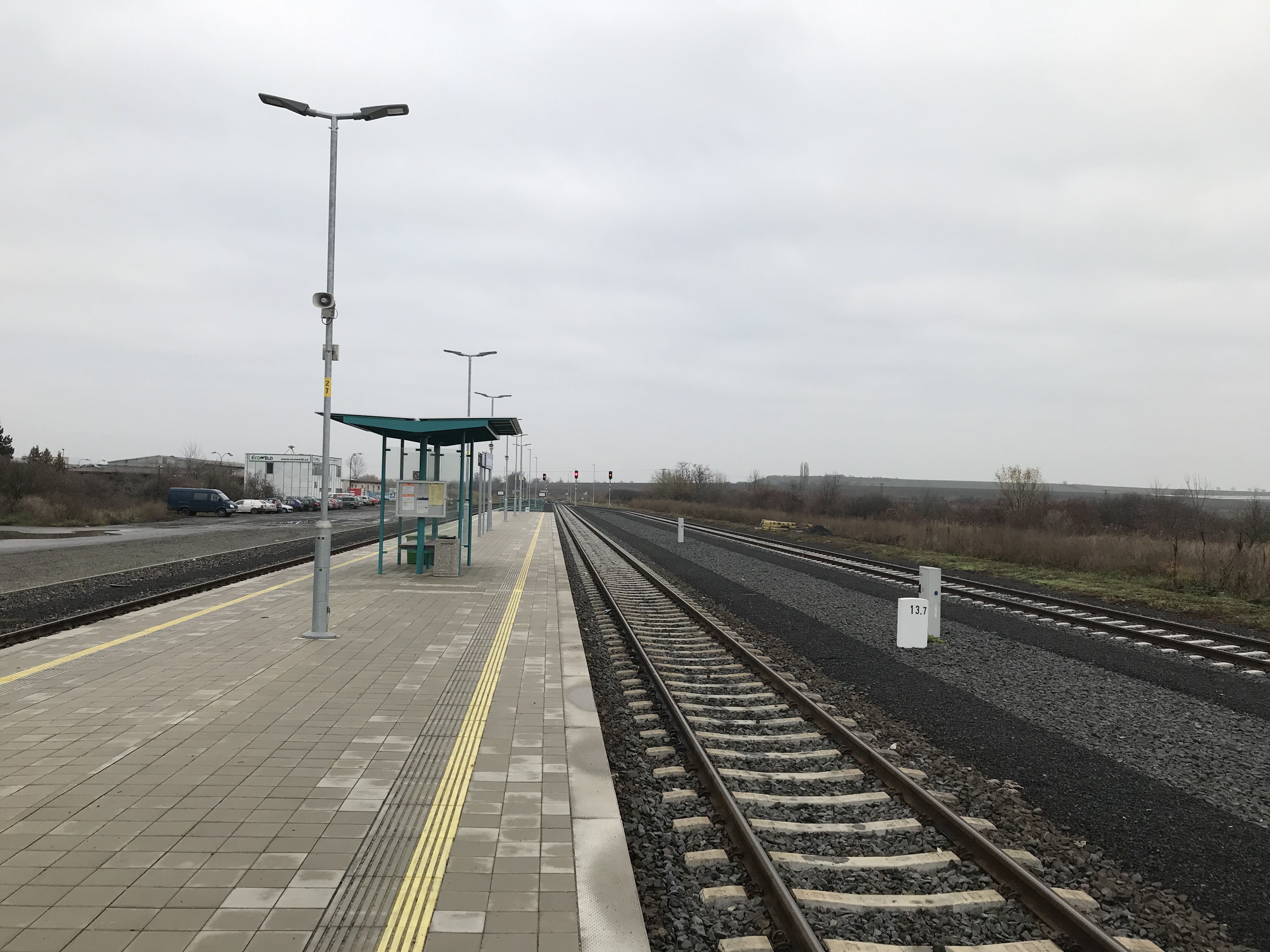 Železniční trať, Lovosice - Louny - Izgradnja željezničke infrastrukture