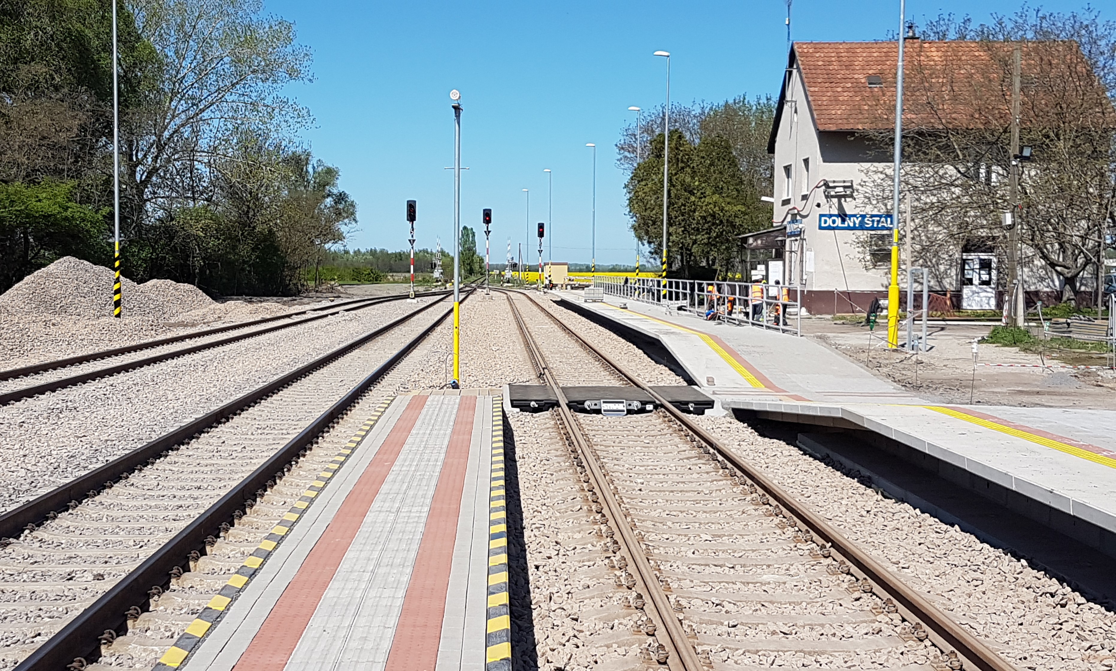 ŽST Dolný Štál, predĺženie staničných koľají - Izgradnja željezničke infrastrukture