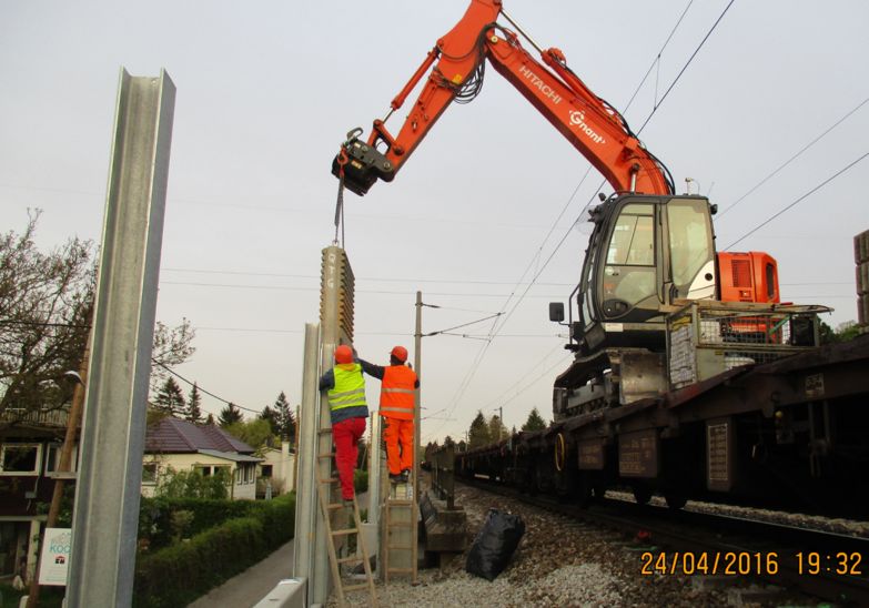 Lärmschutzwand Kritzendorf - Izgradnja željezničke infrastrukture